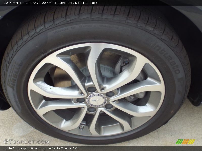 Steel Grey Metallic / Black 2015 Mercedes-Benz C 300 4Matic