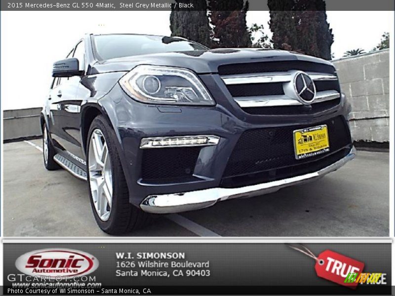 Steel Grey Metallic / Black 2015 Mercedes-Benz GL 550 4Matic