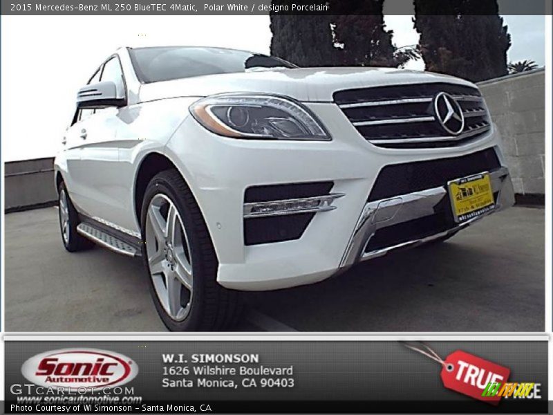 Polar White / designo Porcelain 2015 Mercedes-Benz ML 250 BlueTEC 4Matic