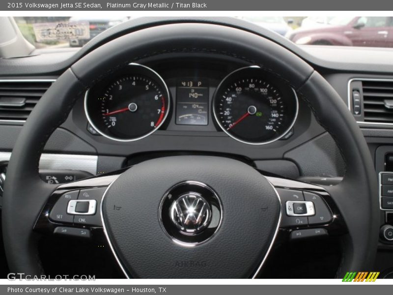 Platinum Gray Metallic / Titan Black 2015 Volkswagen Jetta SE Sedan