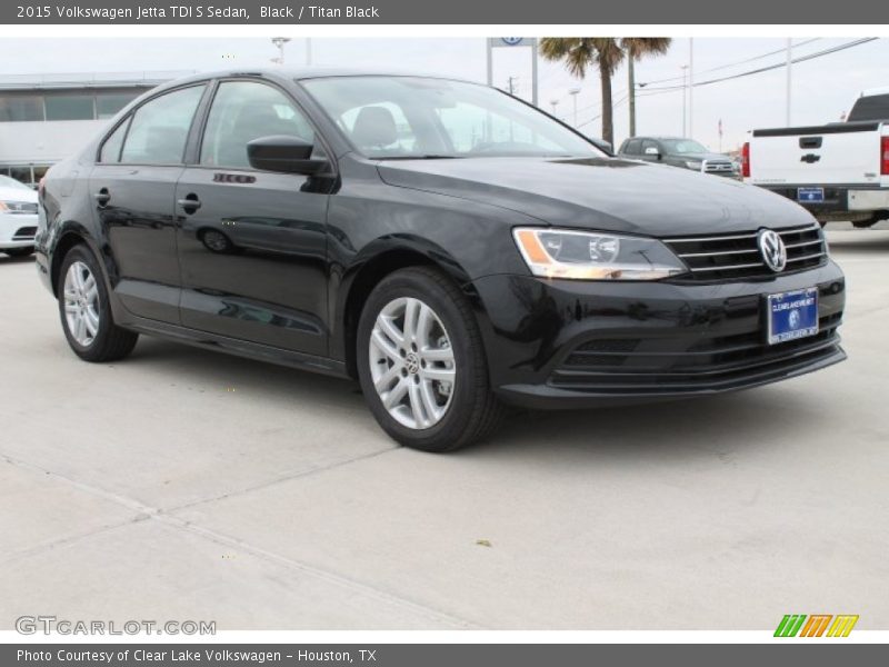 Black / Titan Black 2015 Volkswagen Jetta TDI S Sedan