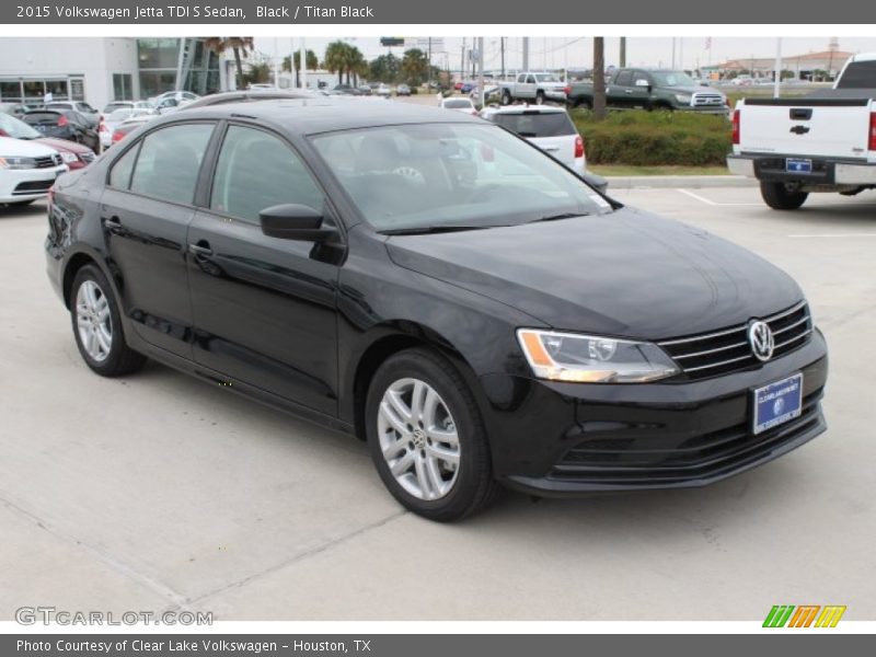 Black / Titan Black 2015 Volkswagen Jetta TDI S Sedan