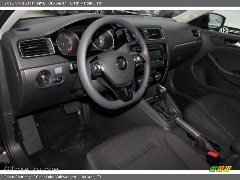 Black / Titan Black 2015 Volkswagen Jetta TDI S Sedan
