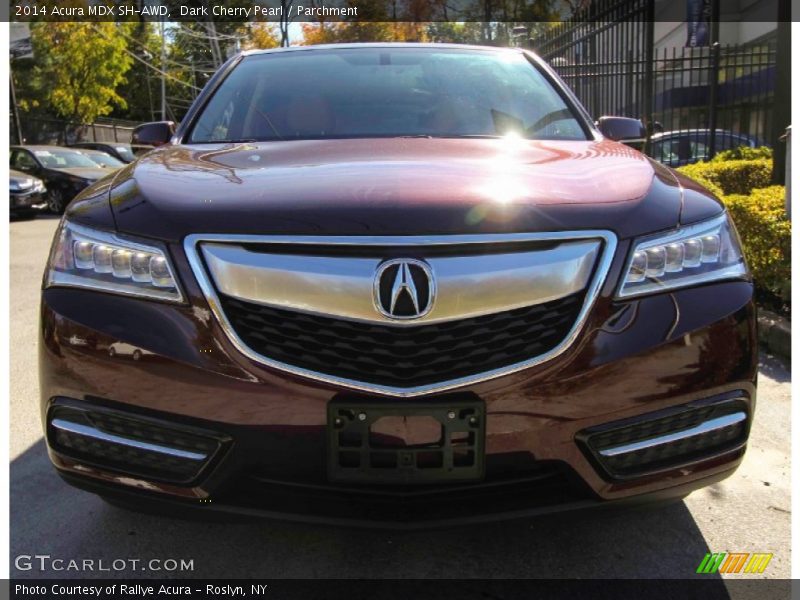 Dark Cherry Pearl / Parchment 2014 Acura MDX SH-AWD