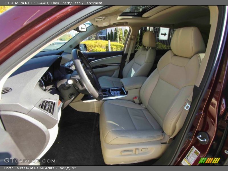 Dark Cherry Pearl / Parchment 2014 Acura MDX SH-AWD