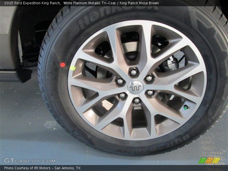 White Platinum Metallic Tri-Coat / King Ranch Mesa Brown 2015 Ford Expedition King Ranch
