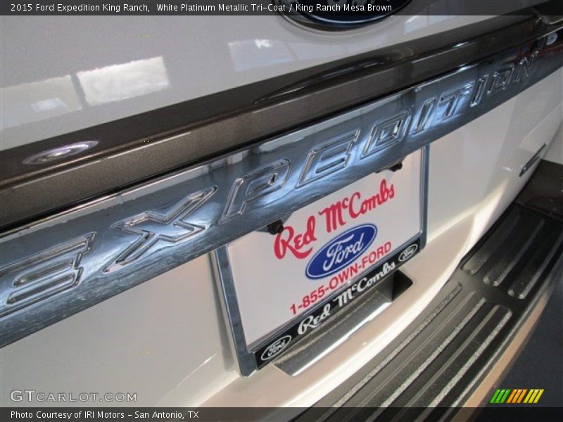 White Platinum Metallic Tri-Coat / King Ranch Mesa Brown 2015 Ford Expedition King Ranch