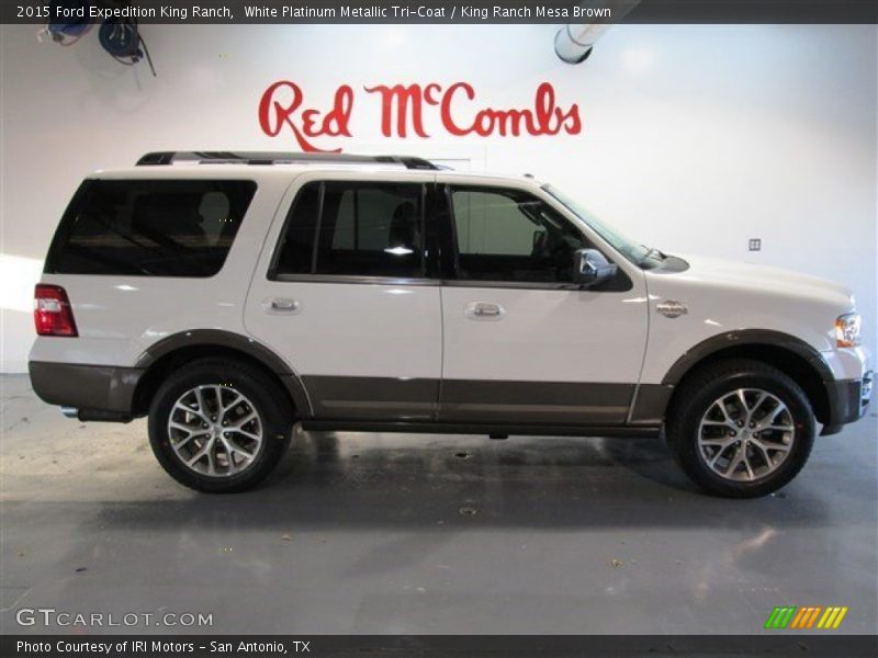 White Platinum Metallic Tri-Coat / King Ranch Mesa Brown 2015 Ford Expedition King Ranch