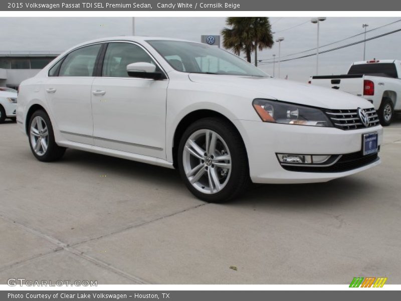 Candy White / Cornsilk Beige 2015 Volkswagen Passat TDI SEL Premium Sedan