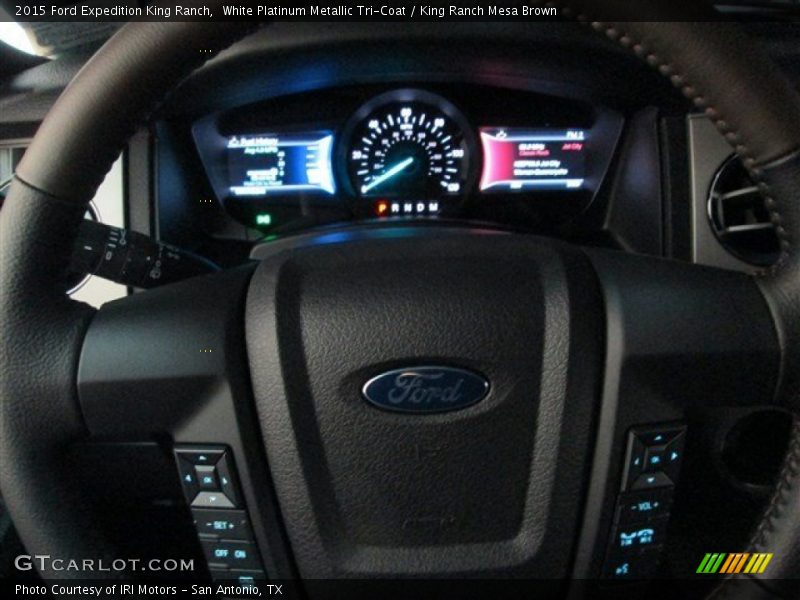 White Platinum Metallic Tri-Coat / King Ranch Mesa Brown 2015 Ford Expedition King Ranch