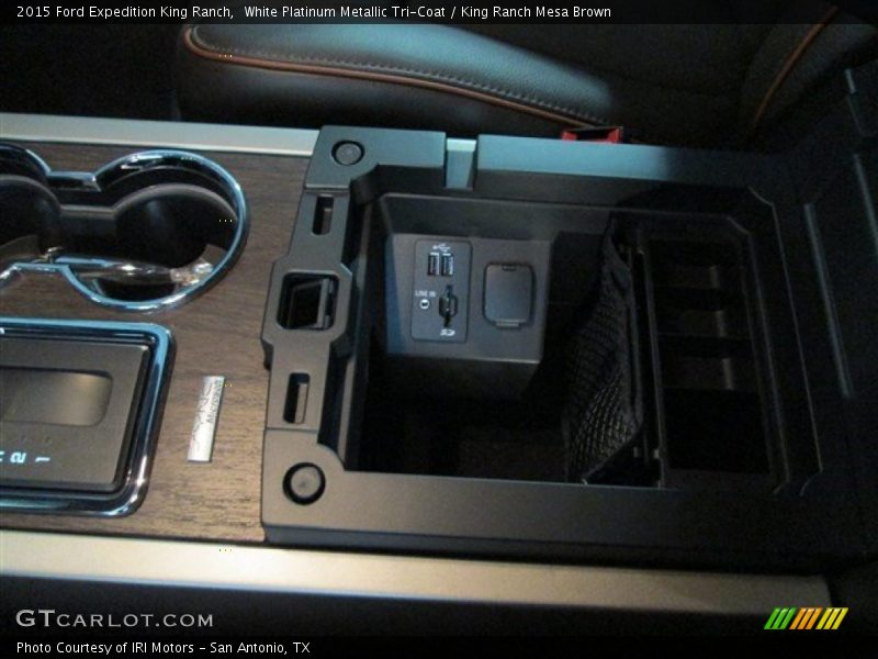 White Platinum Metallic Tri-Coat / King Ranch Mesa Brown 2015 Ford Expedition King Ranch