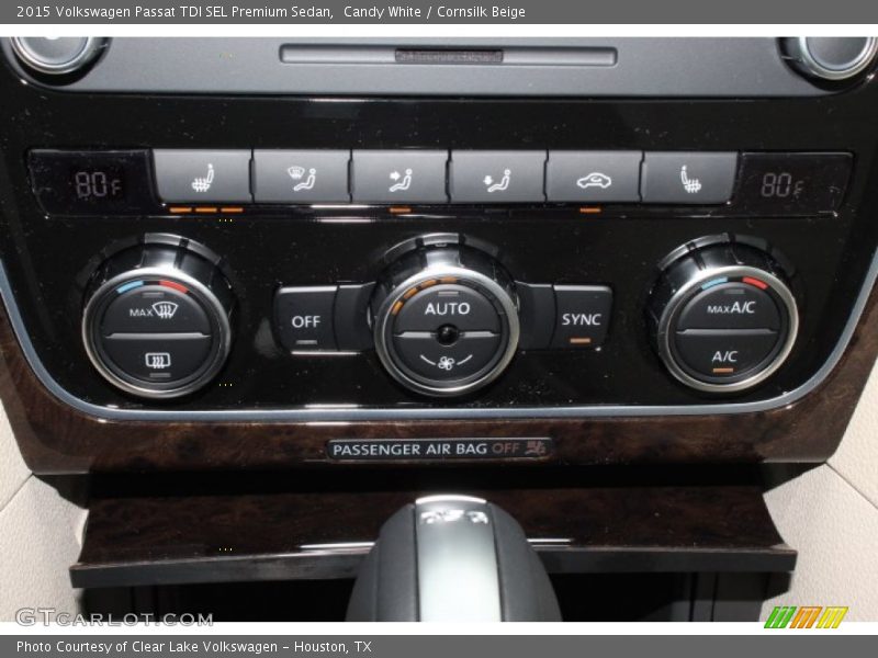 Controls of 2015 Passat TDI SEL Premium Sedan
