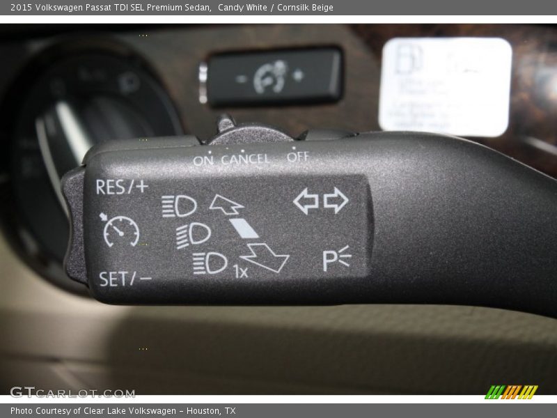 Controls of 2015 Passat TDI SEL Premium Sedan