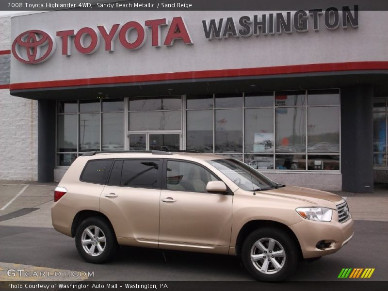 Sandy Beach Metallic / Sand Beige 2008 Toyota Highlander 4WD