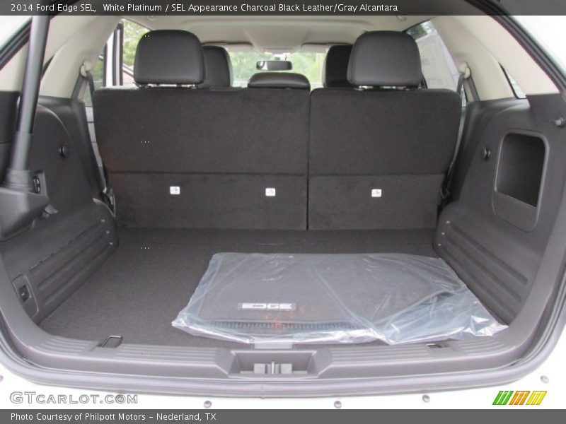 White Platinum / SEL Appearance Charcoal Black Leather/Gray Alcantara 2014 Ford Edge SEL