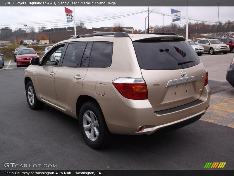 Sandy Beach Metallic / Sand Beige 2008 Toyota Highlander 4WD