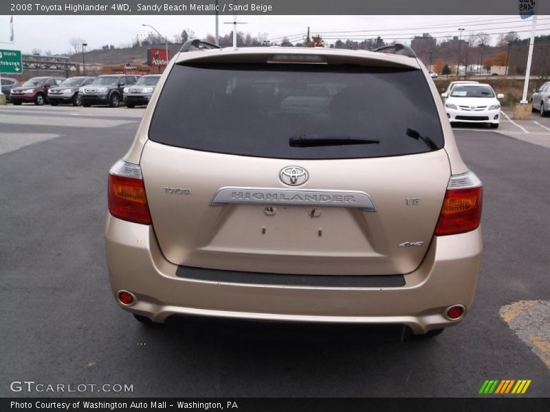 Sandy Beach Metallic / Sand Beige 2008 Toyota Highlander 4WD