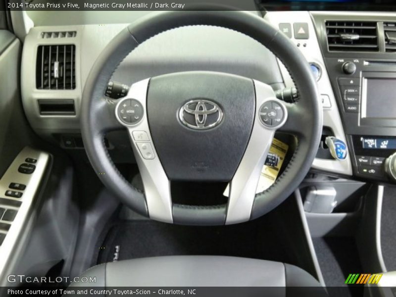 Magnetic Gray Metallic / Dark Gray 2014 Toyota Prius v Five