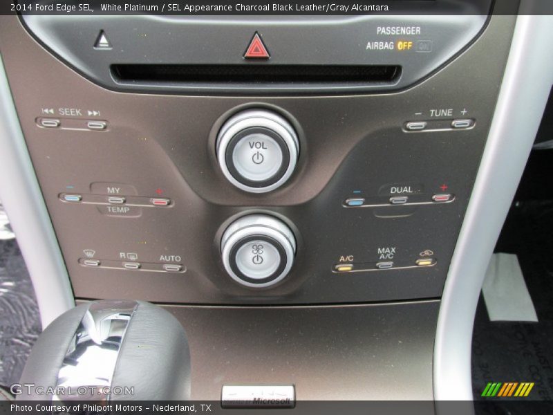 White Platinum / SEL Appearance Charcoal Black Leather/Gray Alcantara 2014 Ford Edge SEL