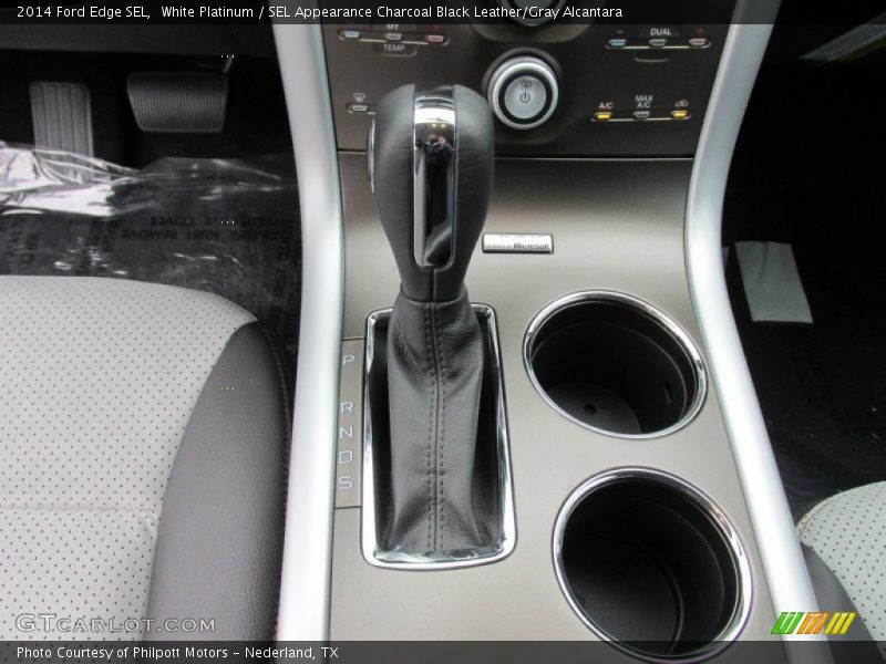 White Platinum / SEL Appearance Charcoal Black Leather/Gray Alcantara 2014 Ford Edge SEL