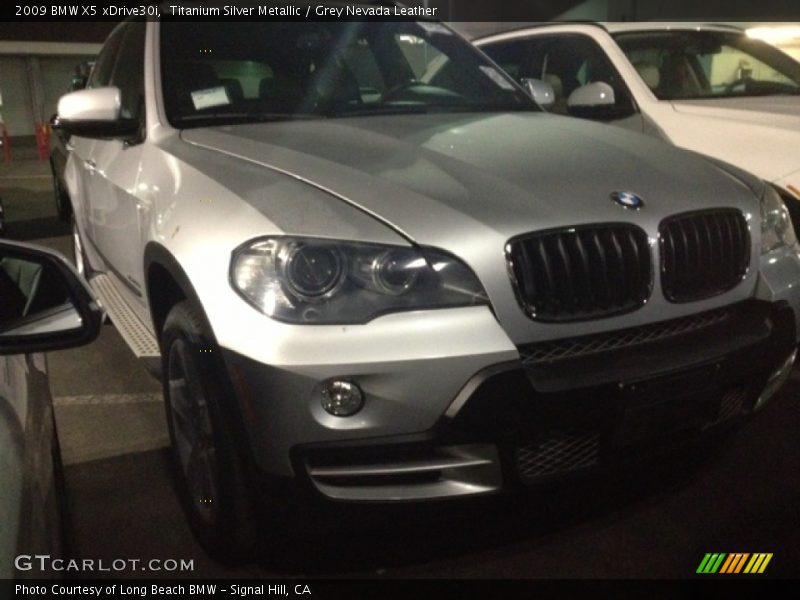 Titanium Silver Metallic / Grey Nevada Leather 2009 BMW X5 xDrive30i