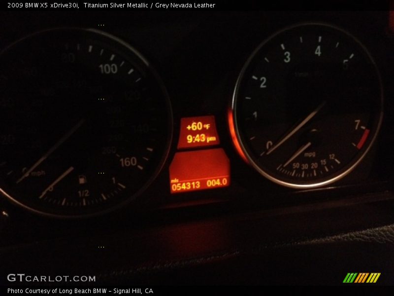 Titanium Silver Metallic / Grey Nevada Leather 2009 BMW X5 xDrive30i
