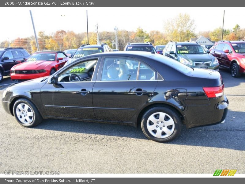 Ebony Black / Gray 2008 Hyundai Sonata GLS V6