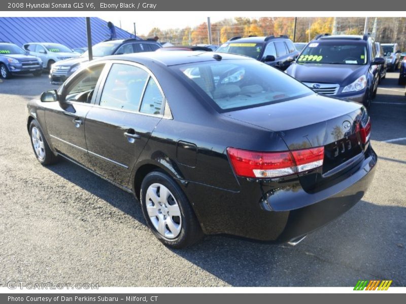 Ebony Black / Gray 2008 Hyundai Sonata GLS V6