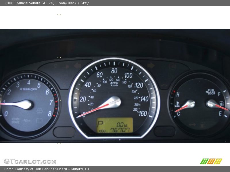 Ebony Black / Gray 2008 Hyundai Sonata GLS V6