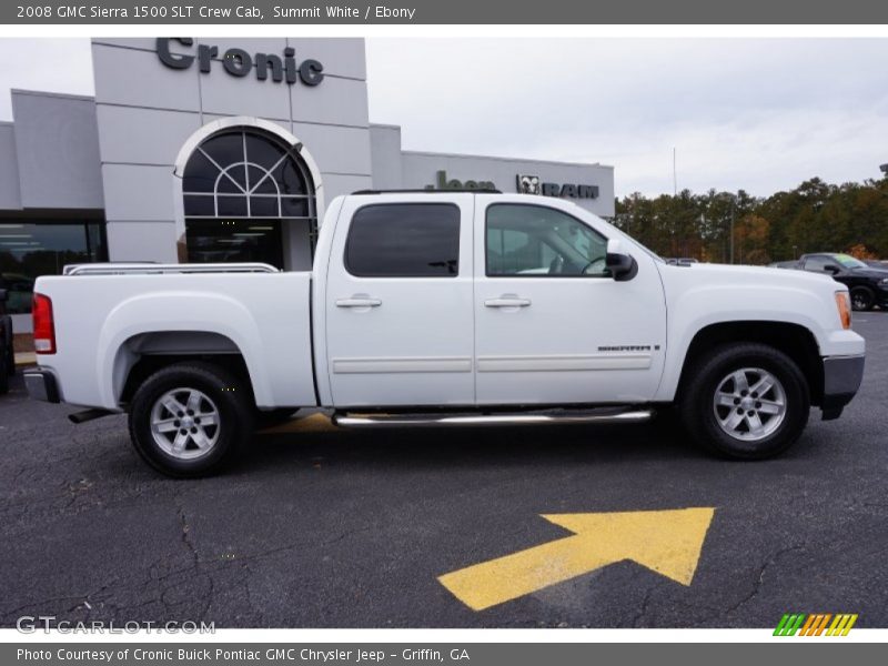 Summit White / Ebony 2008 GMC Sierra 1500 SLT Crew Cab