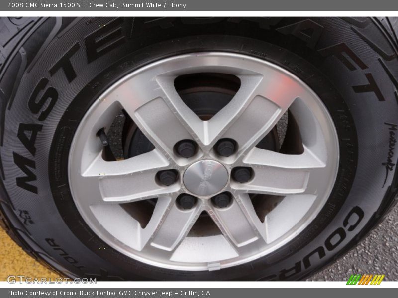 Summit White / Ebony 2008 GMC Sierra 1500 SLT Crew Cab