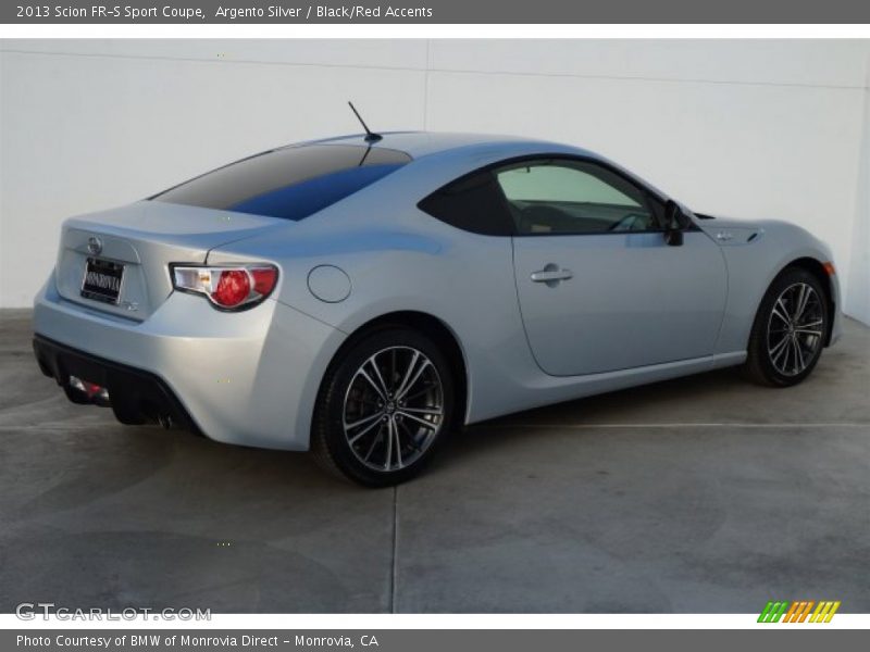 Argento Silver / Black/Red Accents 2013 Scion FR-S Sport Coupe