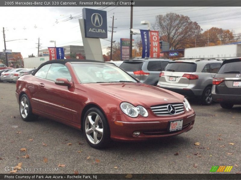 Firemist Red Metallic / Charcoal 2005 Mercedes-Benz CLK 320 Cabriolet