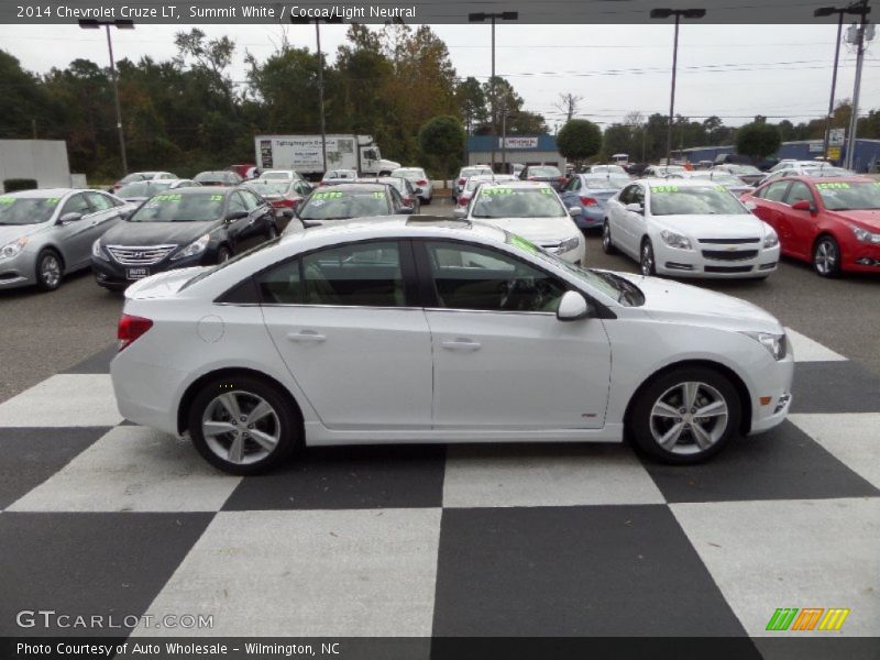 Summit White / Cocoa/Light Neutral 2014 Chevrolet Cruze LT
