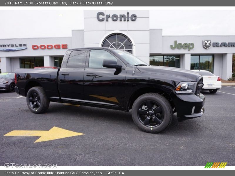 Black / Black/Diesel Gray 2015 Ram 1500 Express Quad Cab