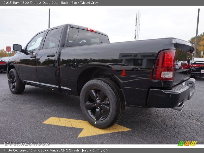 Black / Black/Diesel Gray 2015 Ram 1500 Express Quad Cab