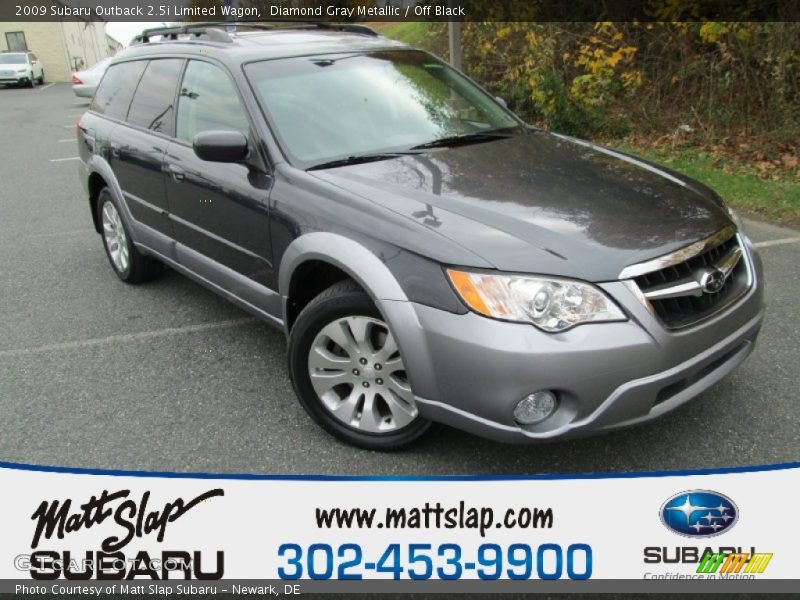 Diamond Gray Metallic / Off Black 2009 Subaru Outback 2.5i Limited Wagon