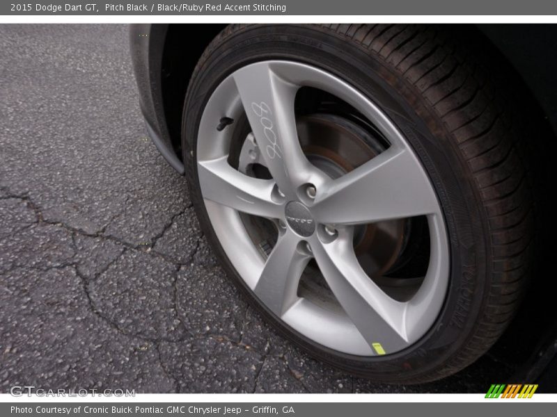 Pitch Black / Black/Ruby Red Accent Stitching 2015 Dodge Dart GT