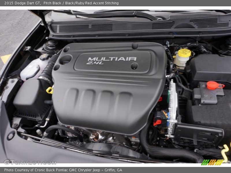 Pitch Black / Black/Ruby Red Accent Stitching 2015 Dodge Dart GT