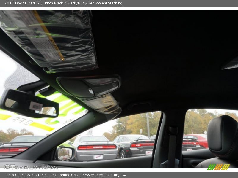 Pitch Black / Black/Ruby Red Accent Stitching 2015 Dodge Dart GT