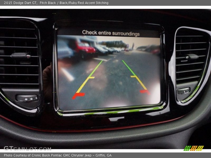 Pitch Black / Black/Ruby Red Accent Stitching 2015 Dodge Dart GT