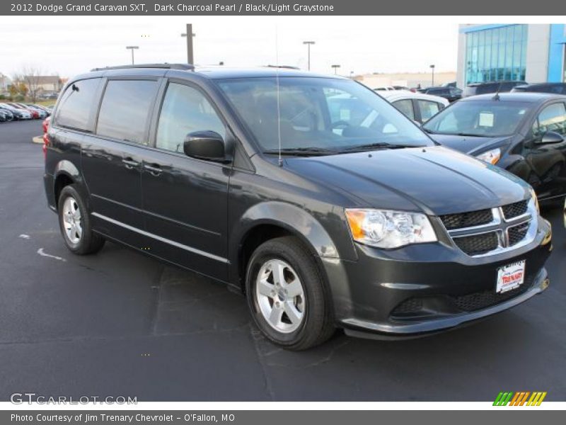 Dark Charcoal Pearl / Black/Light Graystone 2012 Dodge Grand Caravan SXT