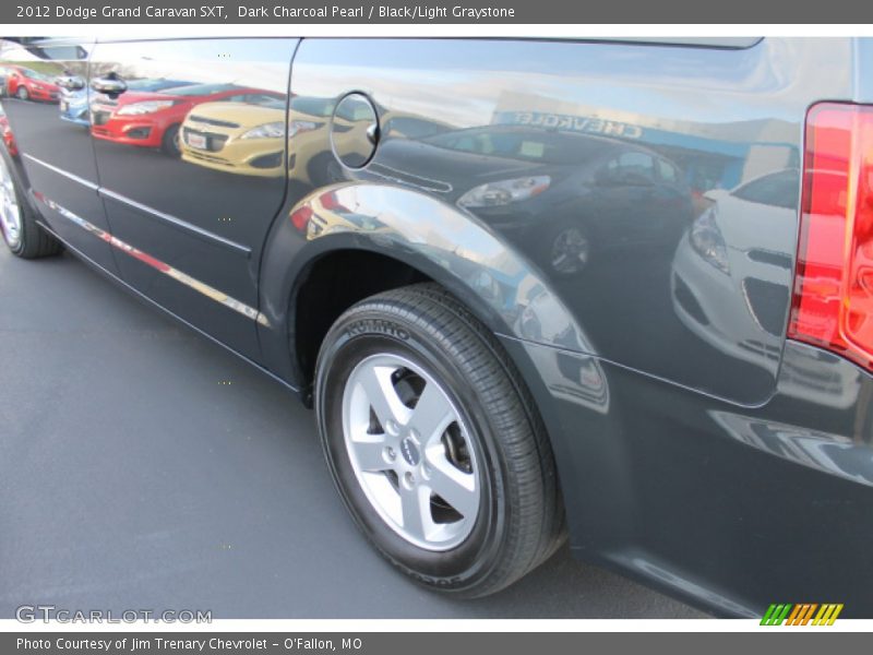 Dark Charcoal Pearl / Black/Light Graystone 2012 Dodge Grand Caravan SXT