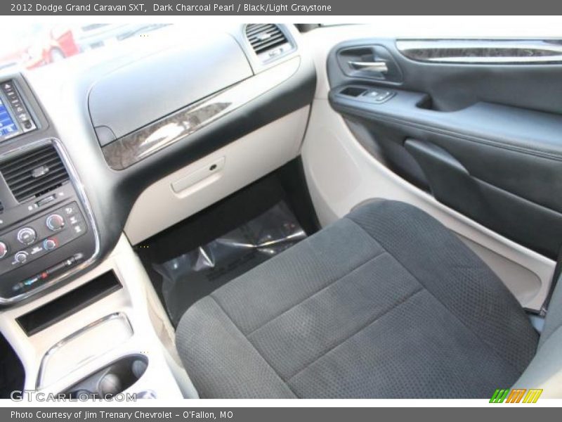 Dark Charcoal Pearl / Black/Light Graystone 2012 Dodge Grand Caravan SXT