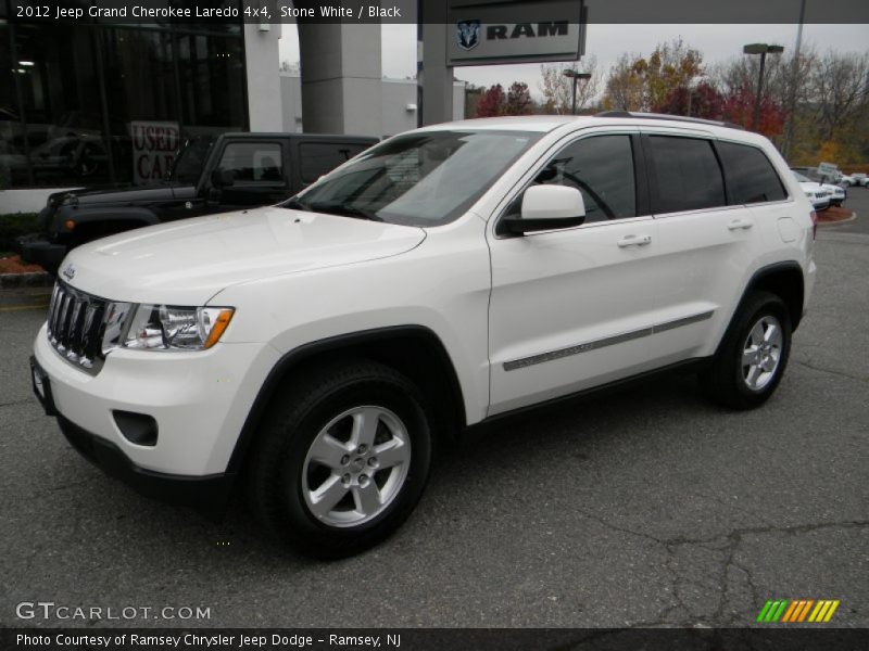 Stone White / Black 2012 Jeep Grand Cherokee Laredo 4x4