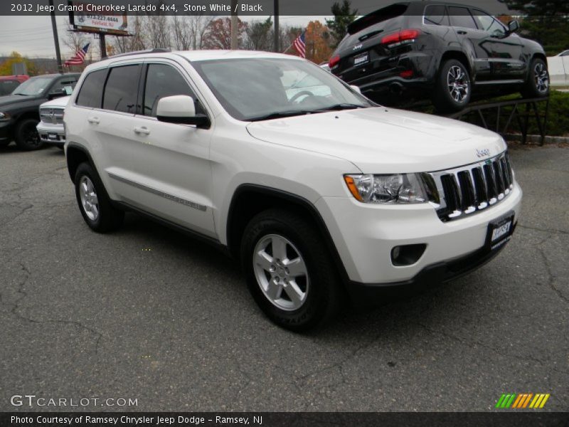 Stone White / Black 2012 Jeep Grand Cherokee Laredo 4x4