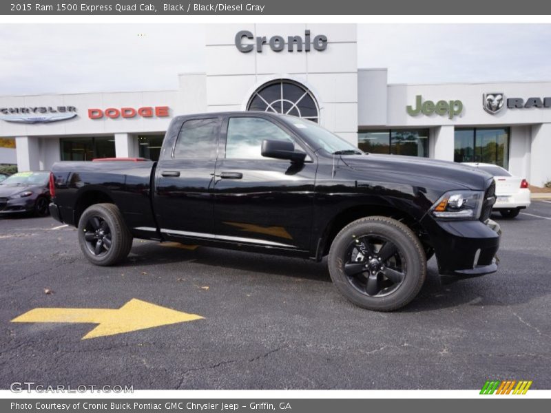 Black / Black/Diesel Gray 2015 Ram 1500 Express Quad Cab