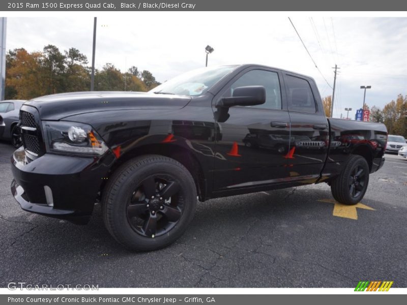Black / Black/Diesel Gray 2015 Ram 1500 Express Quad Cab