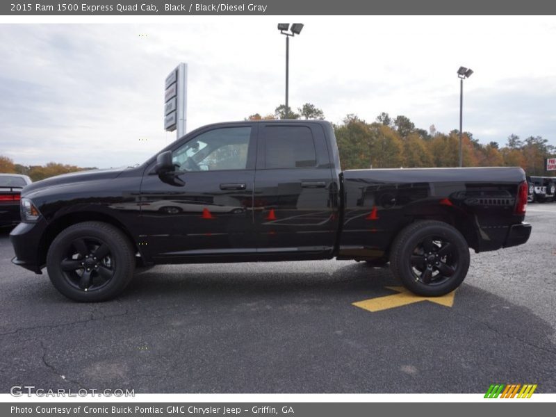 Black / Black/Diesel Gray 2015 Ram 1500 Express Quad Cab