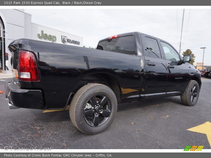 Black / Black/Diesel Gray 2015 Ram 1500 Express Quad Cab